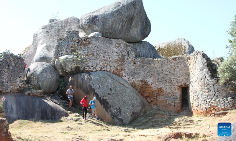 Tourists visit Great Zimbabwe National Monument in Masvingo